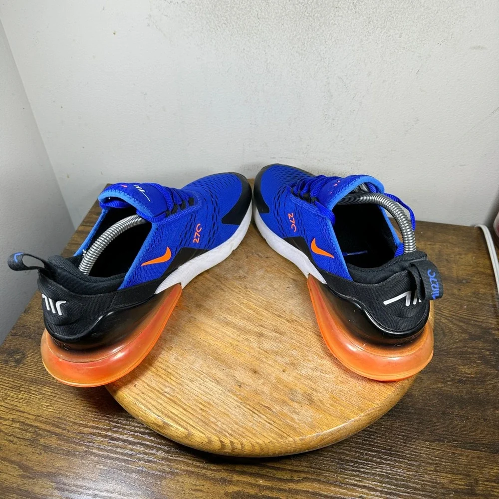 Nike Air Max 270 Racer Blue Total Orange Mens Sneakers AH8050-401 Size 9.5